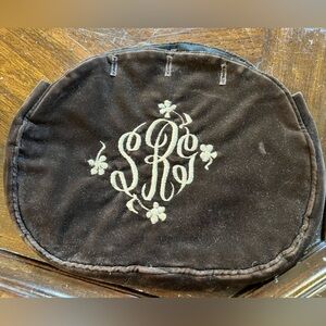Vintage - Embroidered Brown Velvet Bermuda Bag Cover